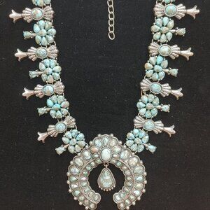 Squash Blossom Style Necklace " Costume"